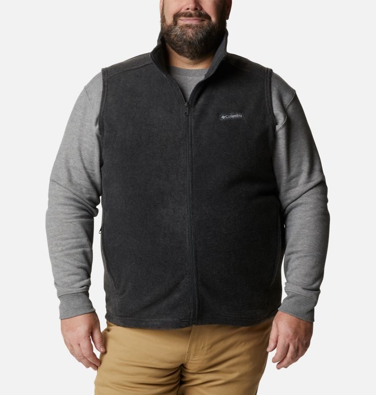 Men's Columbia Steens Mountain Fleece Vest Black | Plus Size CA-O3A5L